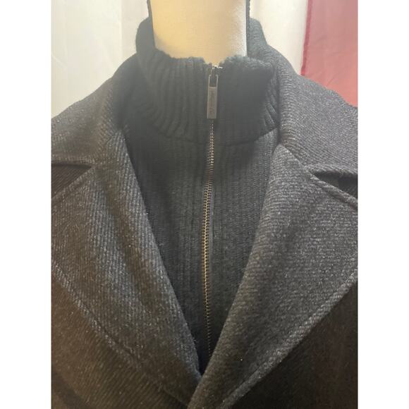 Vintage Kenneth Cole New York Wool Blend Trench Coat, size Large - Picture 1 of 12
